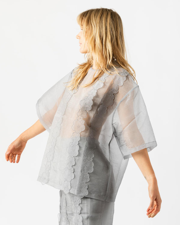 Cecilie Bahnsen Asra Top Liquid Myria Grey