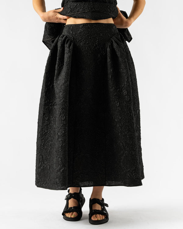 Cecilie Bahnsen Fabiola Skirt Borage Cloqué Black