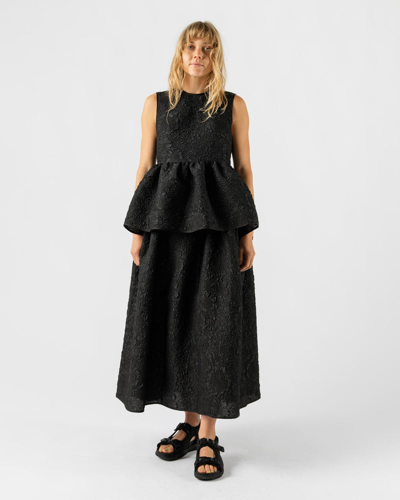 Cecilie Bahnsen Fabiola Skirt Borage Cloqué Black