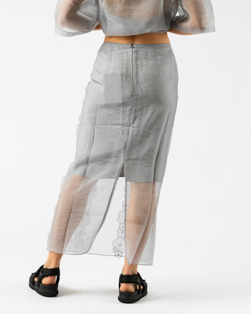 Cecilie Bahnsen Olympia Skirt Liquid Myrtia Grey