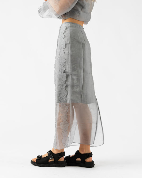 Cecilie Bahnsen Olympia Skirt Liquid Myrtia Grey