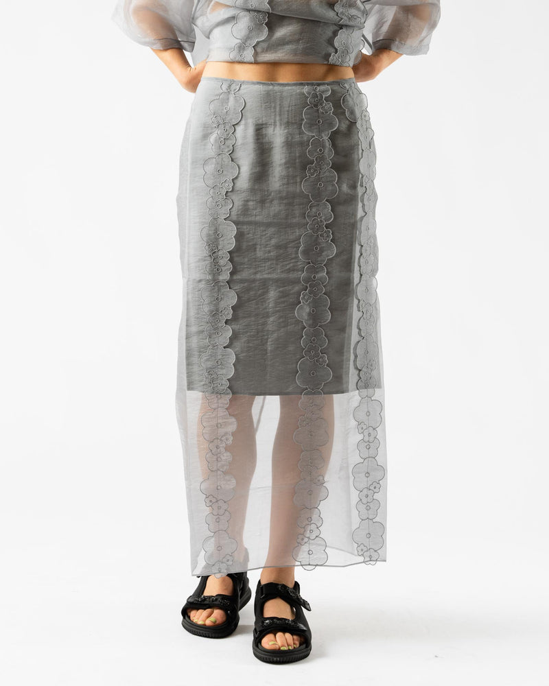 Cecilie Bahnsen Olympia Skirt Liquid Myrtia Grey