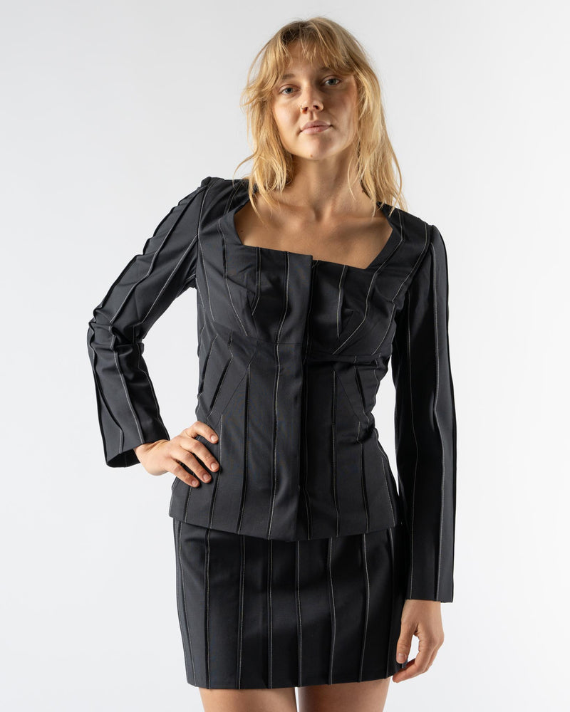 Chelsea Mak Remy Jacket in Pinstripe