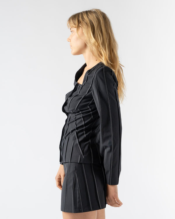 Chelsea Mak Remy Jacket in Pinstripe