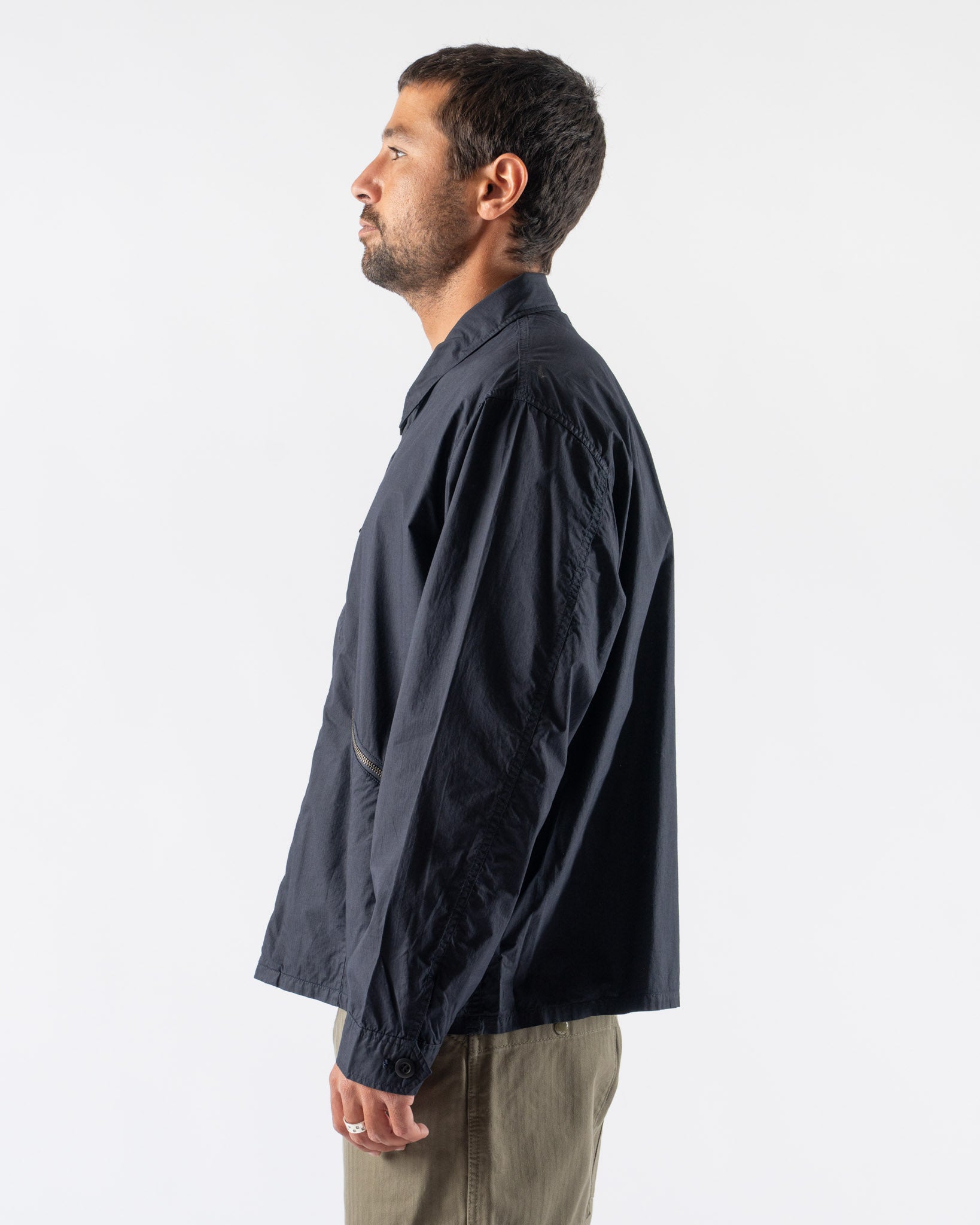 Pilgrim Surf + Supply Clarke Cotton Ripstop Jacket in Navy