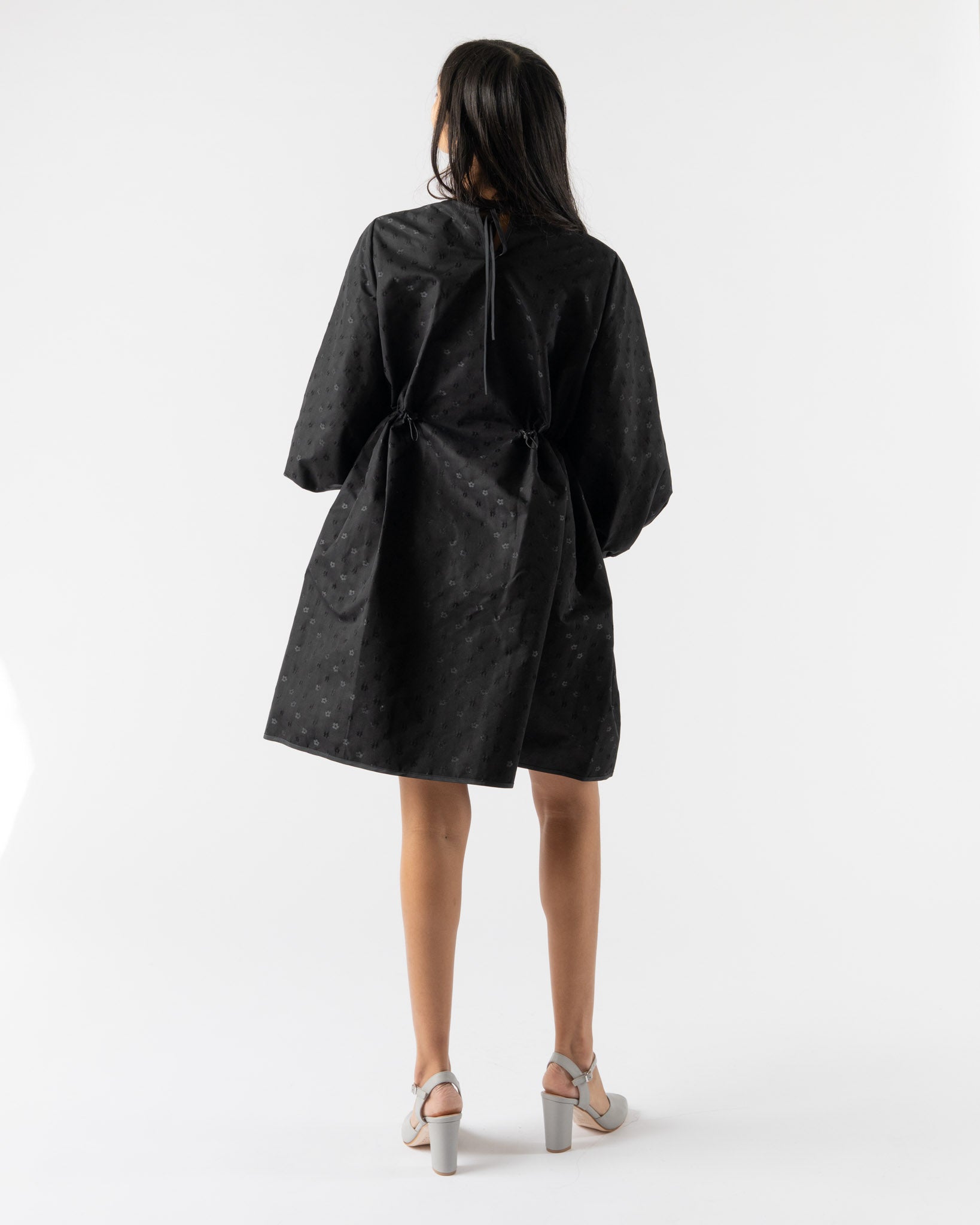 Cecilie Bahnsen Clo Dress in Black Iris Jacquard