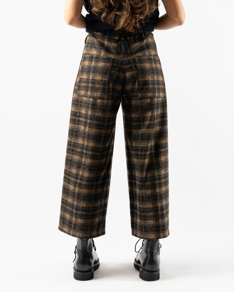 Cog the Big Smoke Geneva Wide Leg Trousers in Yellow Check