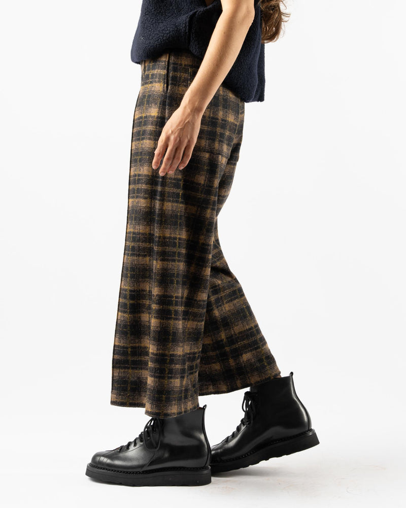 Cog the Big Smoke Geneva Wide Leg Trousers in Yellow Check