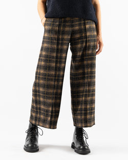 Cog the Big Smoke Geneva Wide Leg Trousers in Yellow Check