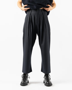 Cog the Big Smoke Kassidy Double Tuck Trousers in Navy Stripe