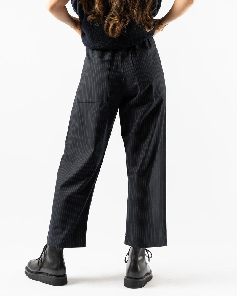 Cog the Big Smoke Kassidy Double Tuck Trousers in Navy Stripe