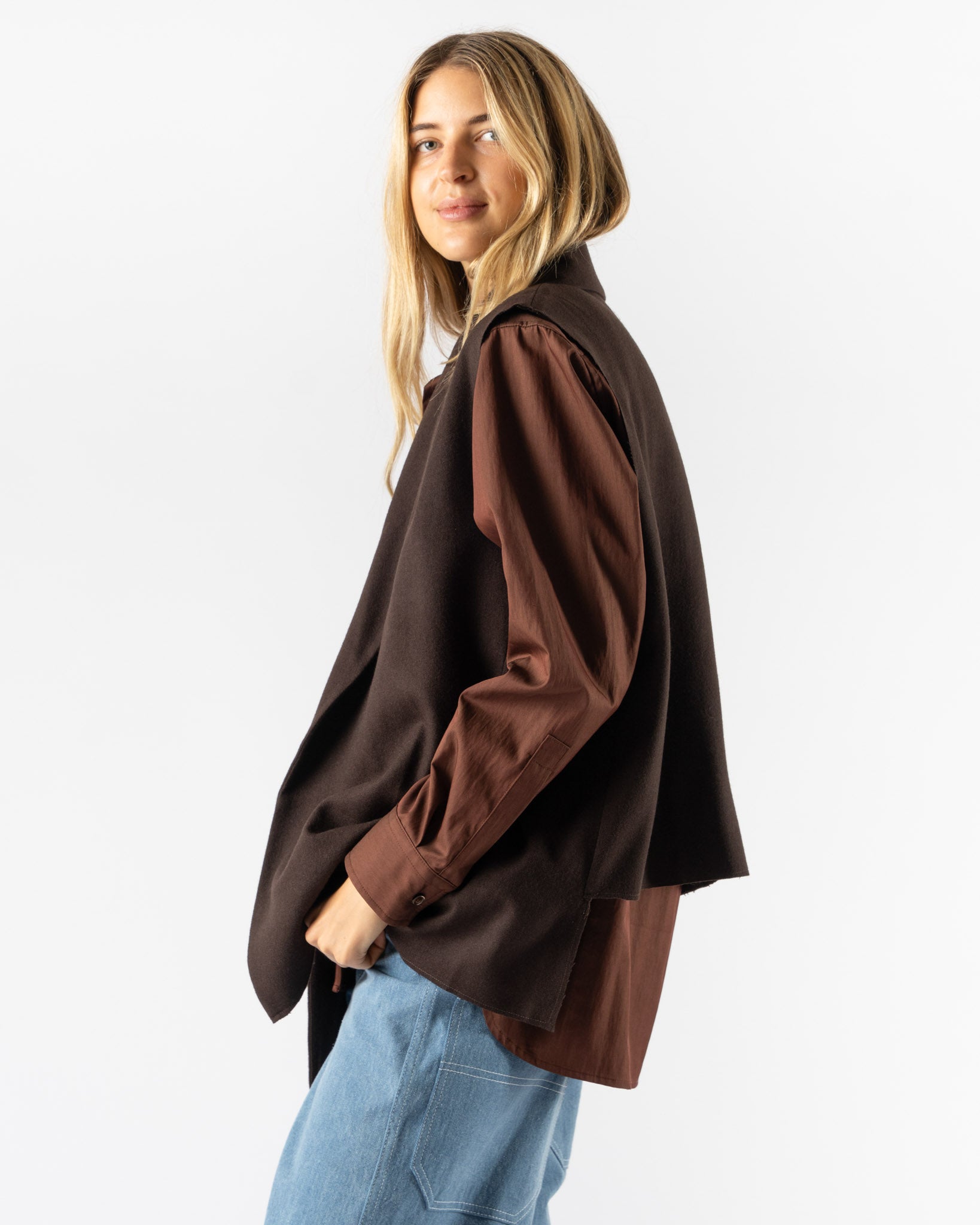 Colbo Gabby Vest in Dark Brown