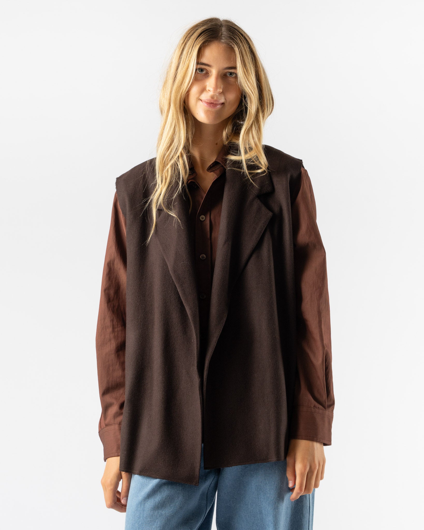 Colbo Gabby Vest in Dark Brown