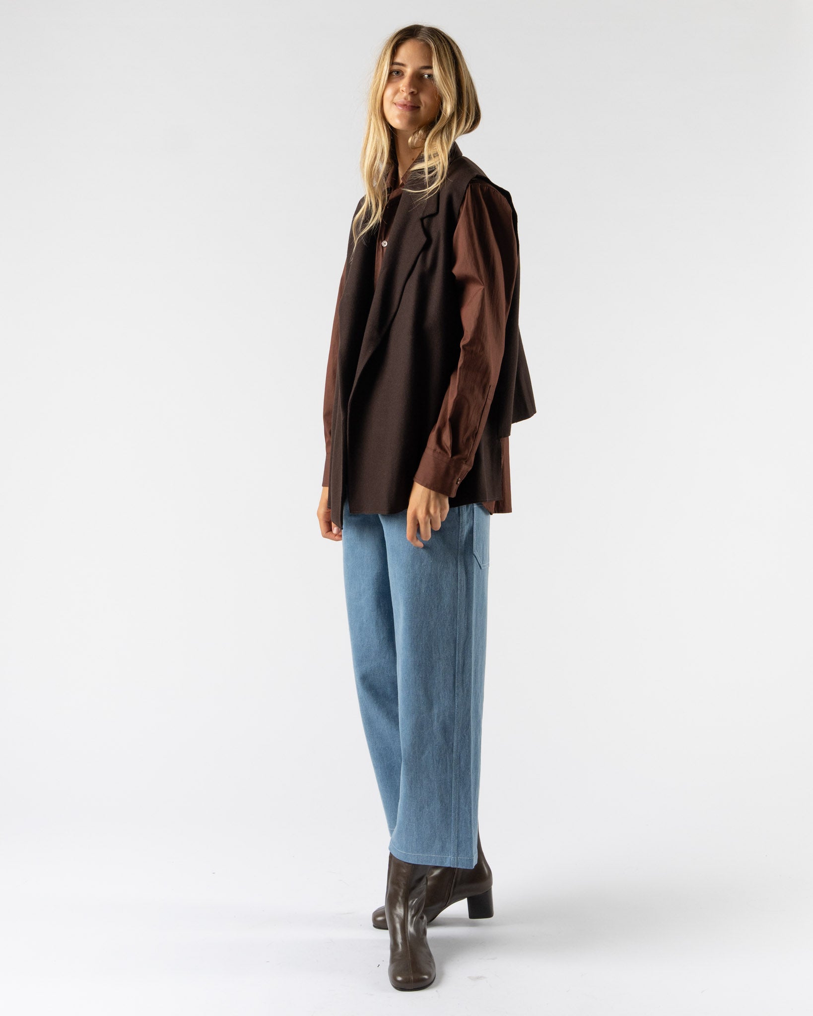 Colbo Gabby Vest in Dark Brown