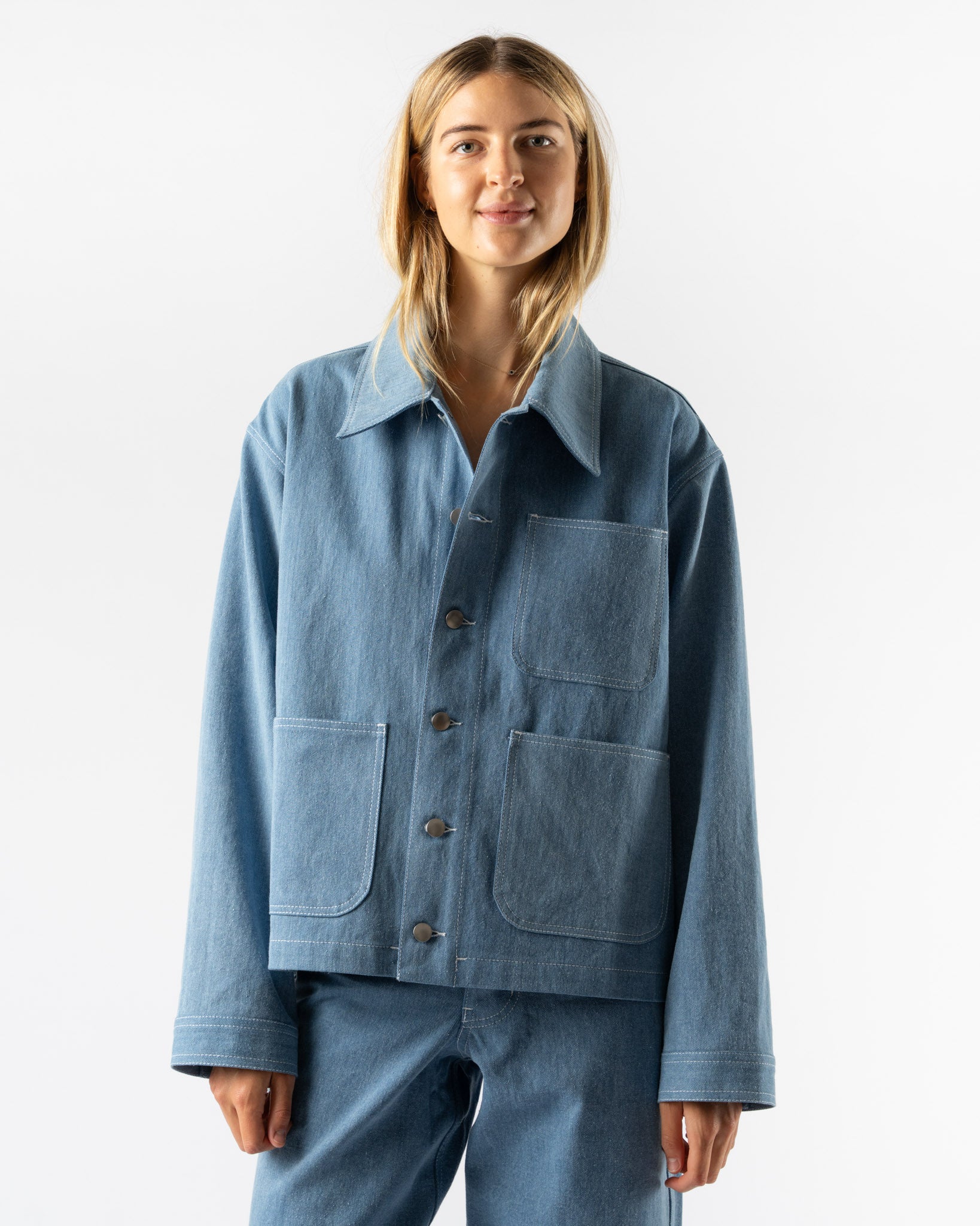 Colbo Steam Jacket in Denim Sky Blue