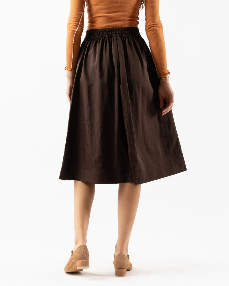 Colbo Elastic Waist Skirt in Brown