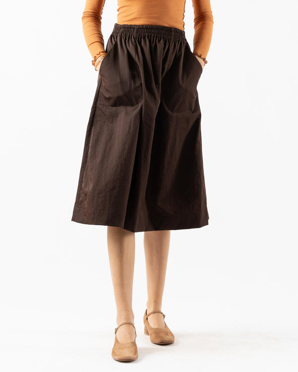 Colbo Elastic Waist Skirt in Brown