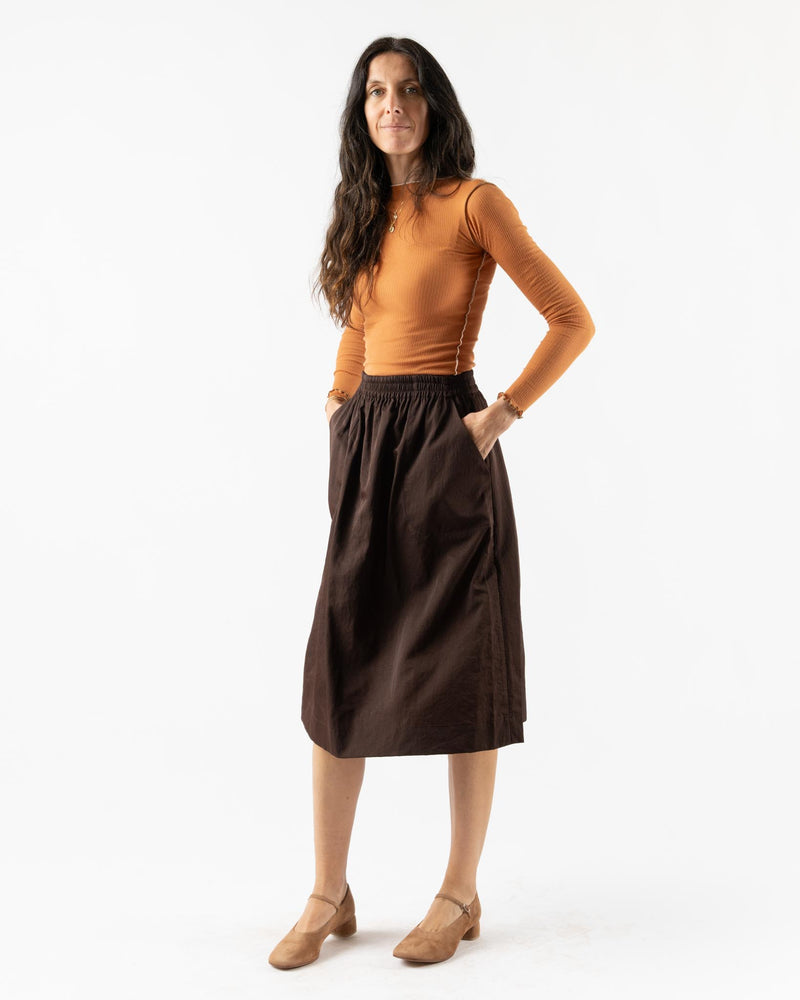 Colbo Elastic Waist Skirt in Brown