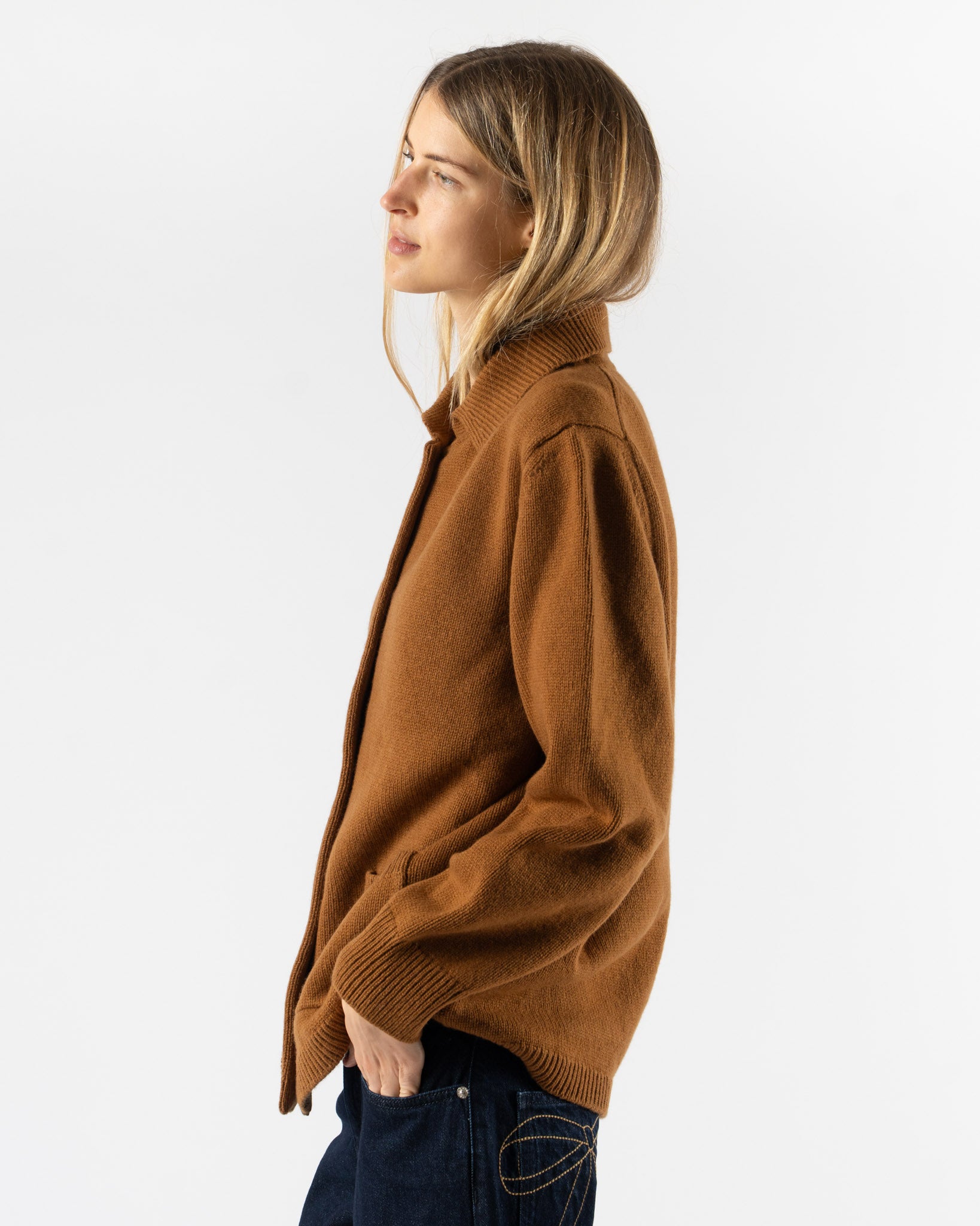 &Daughter Collared Jacket in Hazelnut