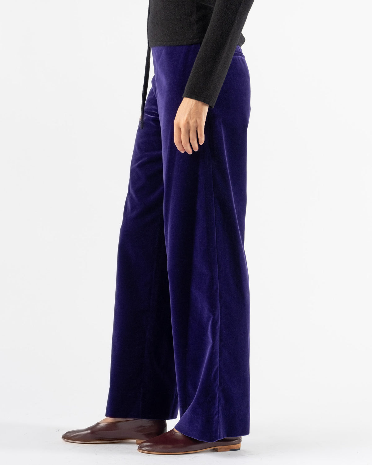 Colleen Allen Velvet Pant in Dark Iris