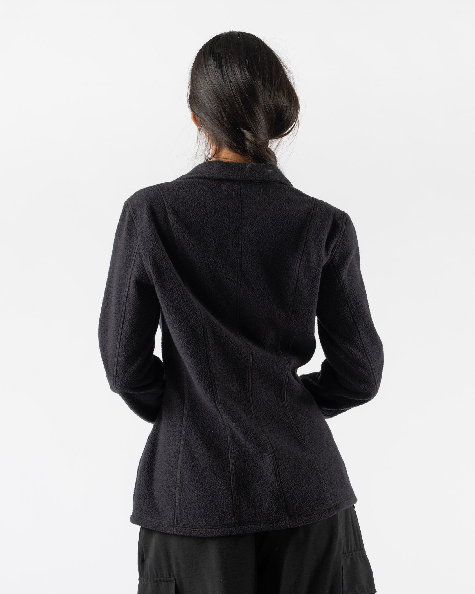 Colleen Allen Shaped Fleece Jacket in Black