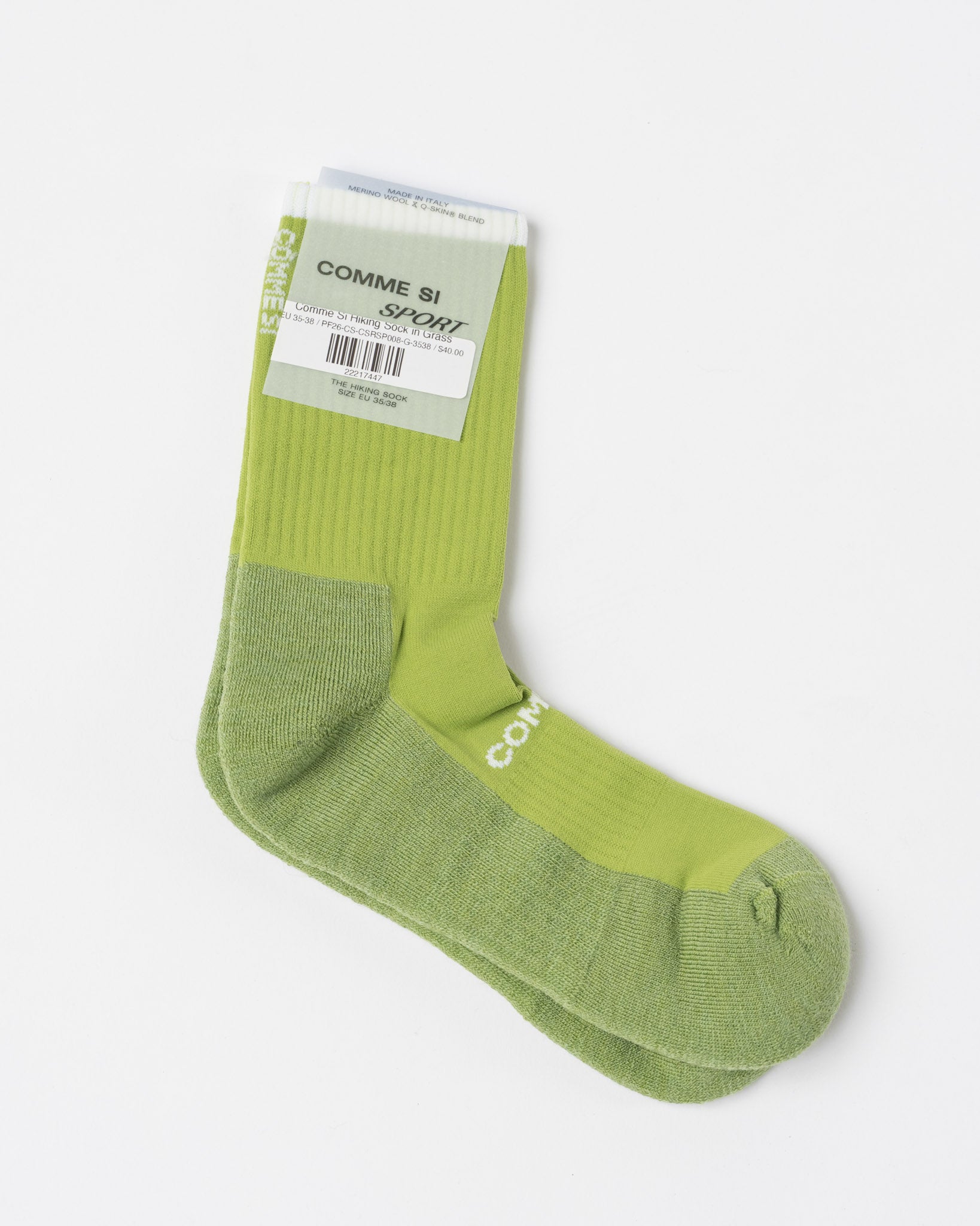 Comme Si Hiking Sock in Grass