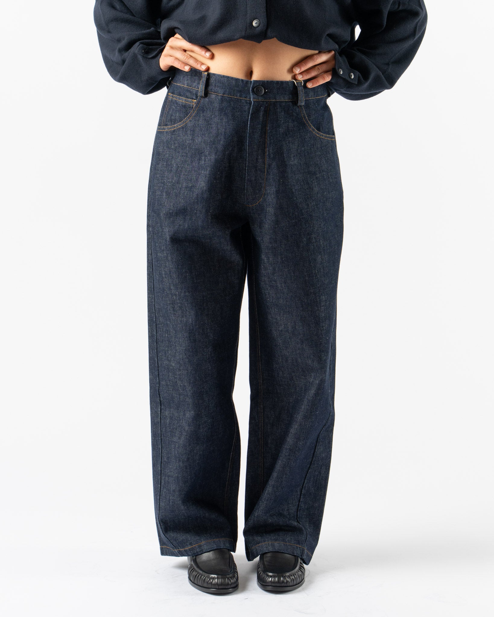 Cordera Denim Straight Pants in Indigo