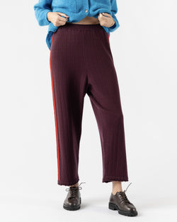 Cordera Merino Perlé Pants in Burgundy