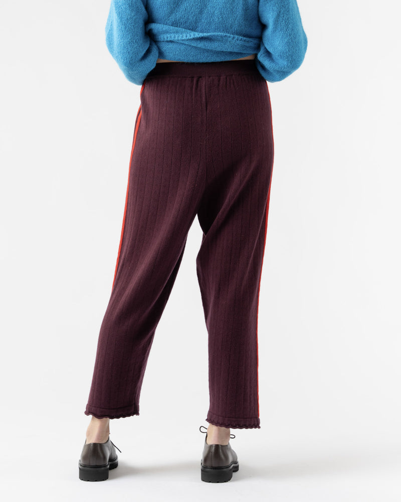 Cordera Merino Perlé Pants in Burgundy