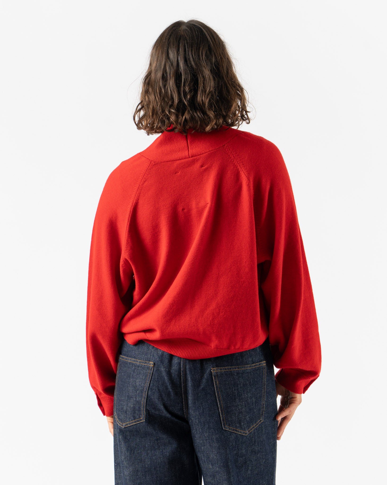 Cordera Merino Wool Cardigan in Red