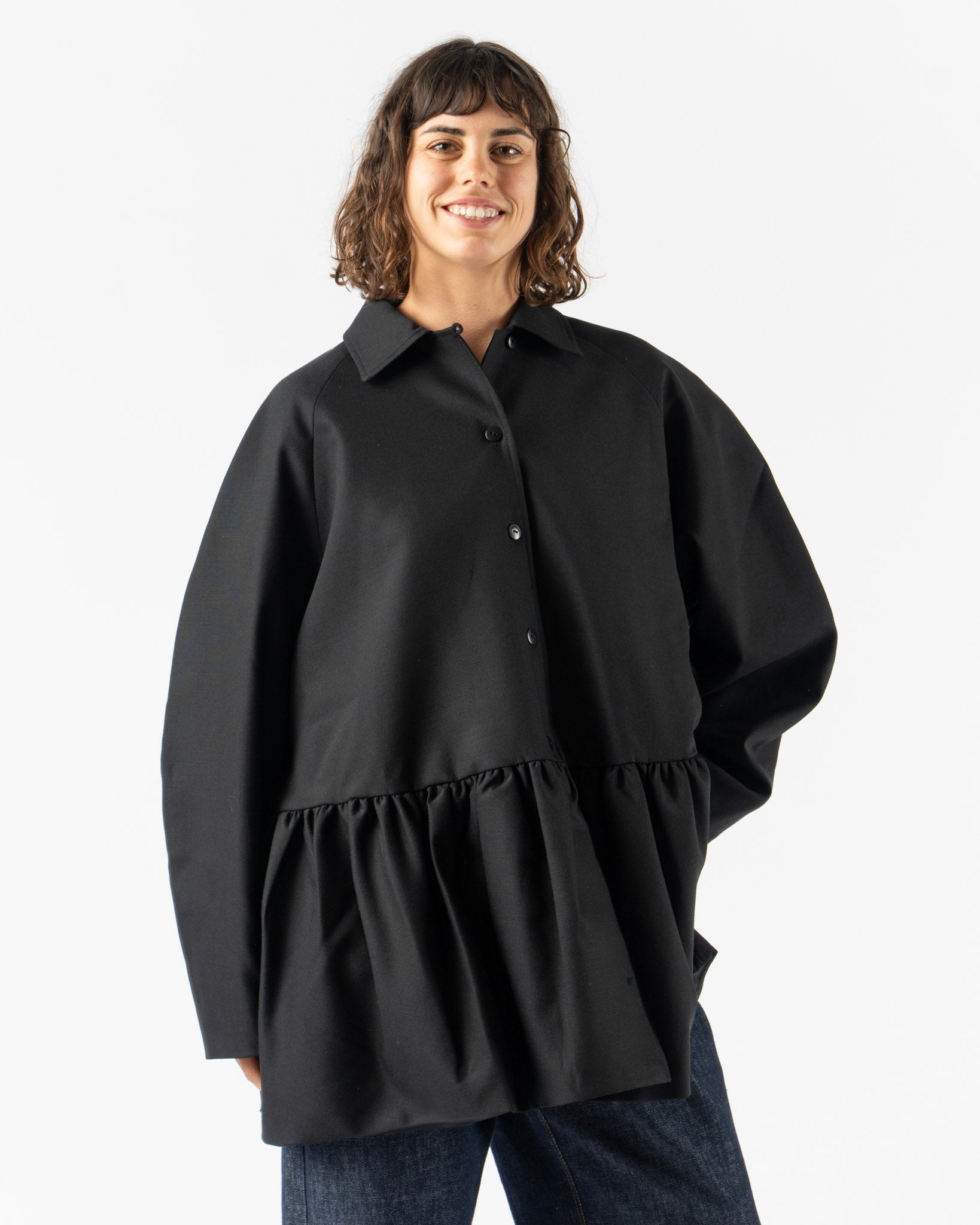 Cordera Tailoring Peplum Jacket in Black