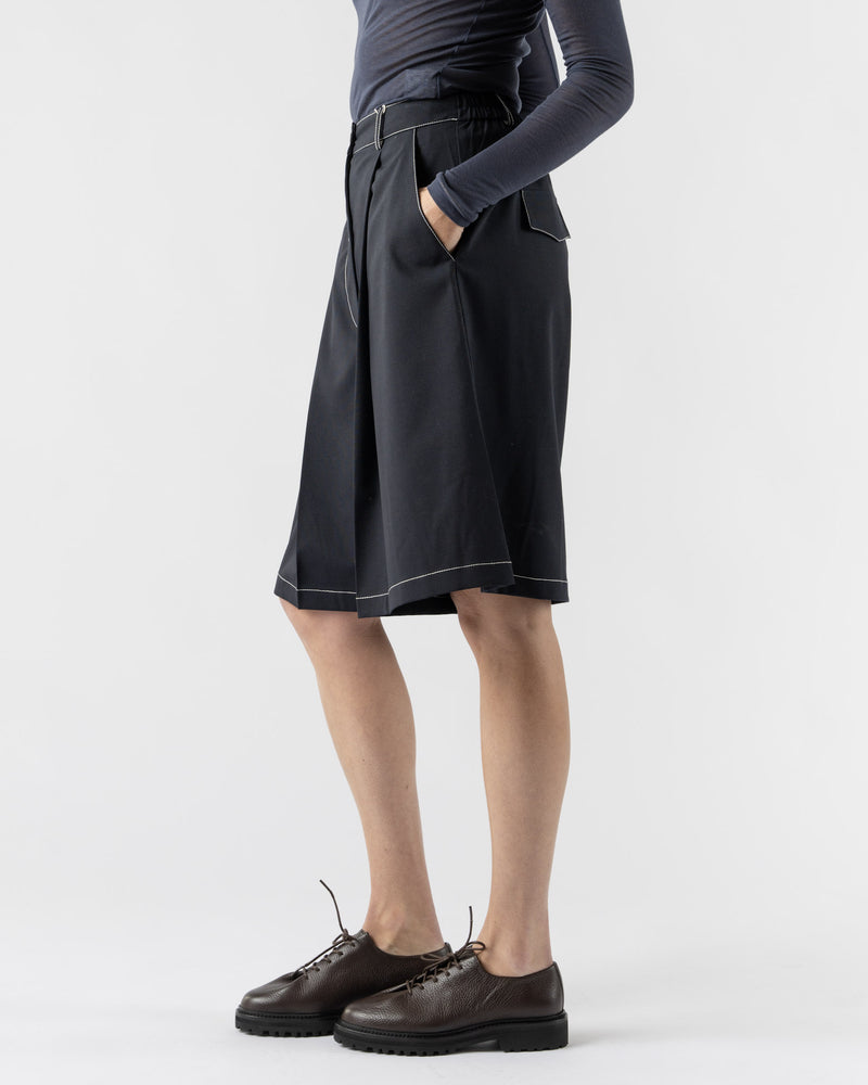 Cordera Tailoring Stitched Bermuda Shorts in Navy