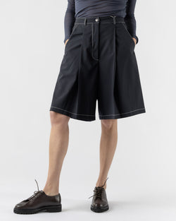 Cordera Tailoring Stitched Bermuda Shorts in Navy