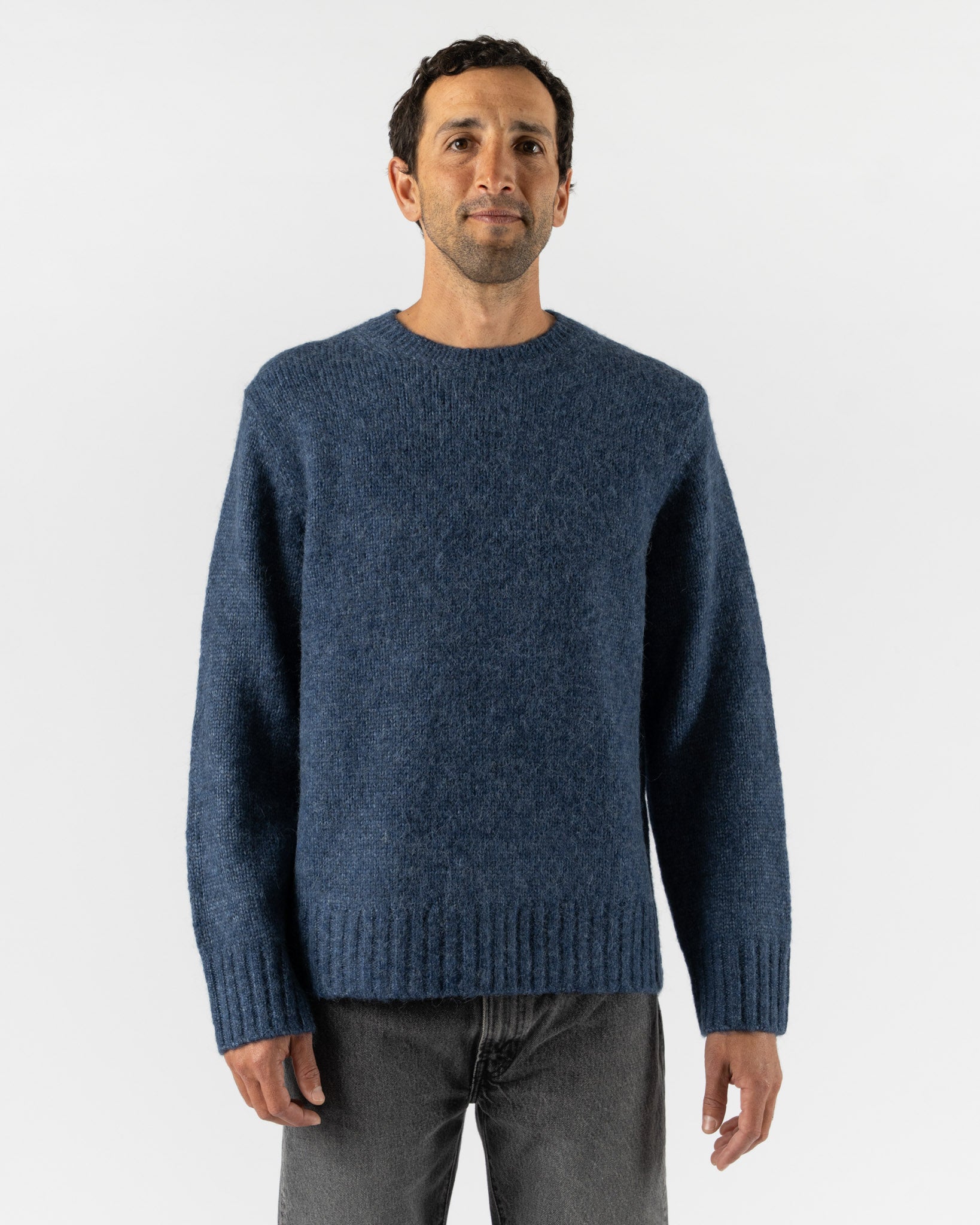 Corridor Alpaca Crewneck in Indigo