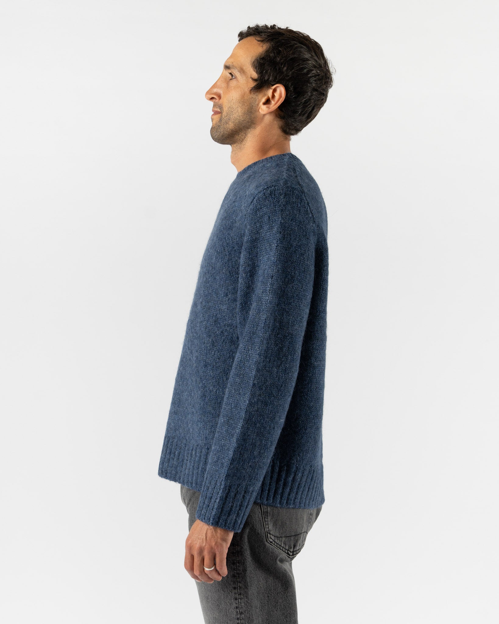 Corridor Alpaca Crewneck in Indigo
