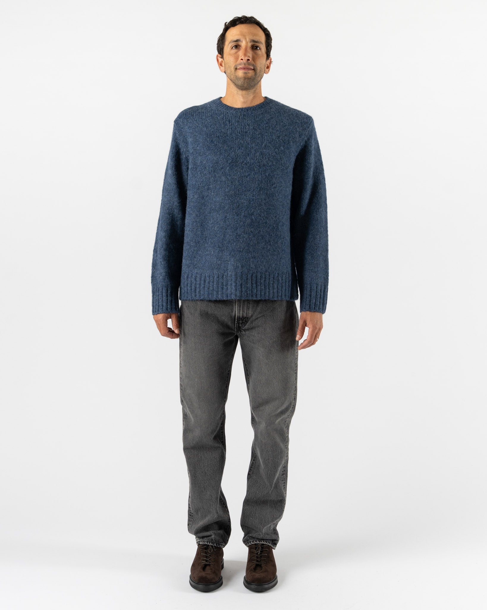 Corridor Alpaca Crewneck in Indigo