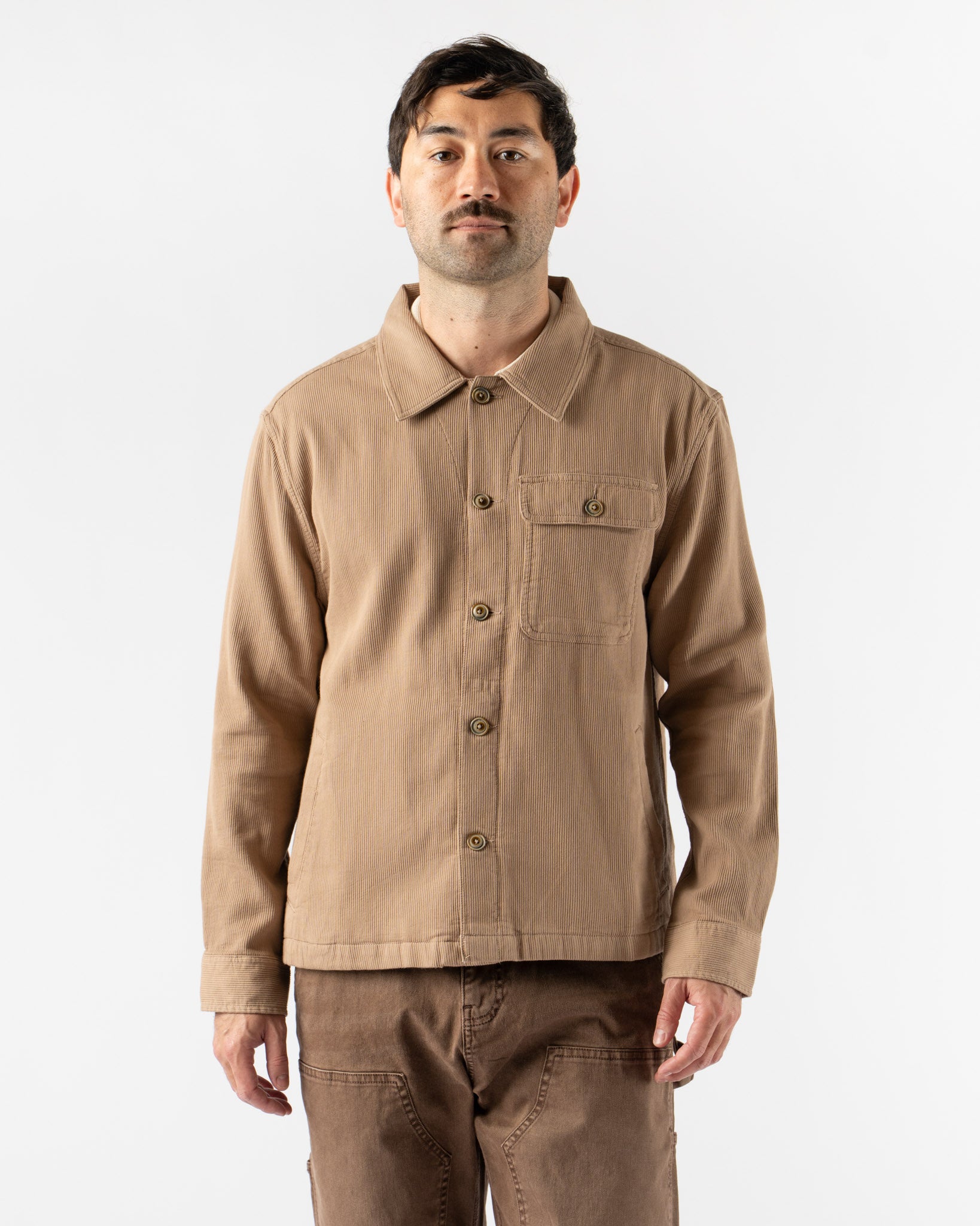 Corridor Bedford Cord Military Jacket in Khaki