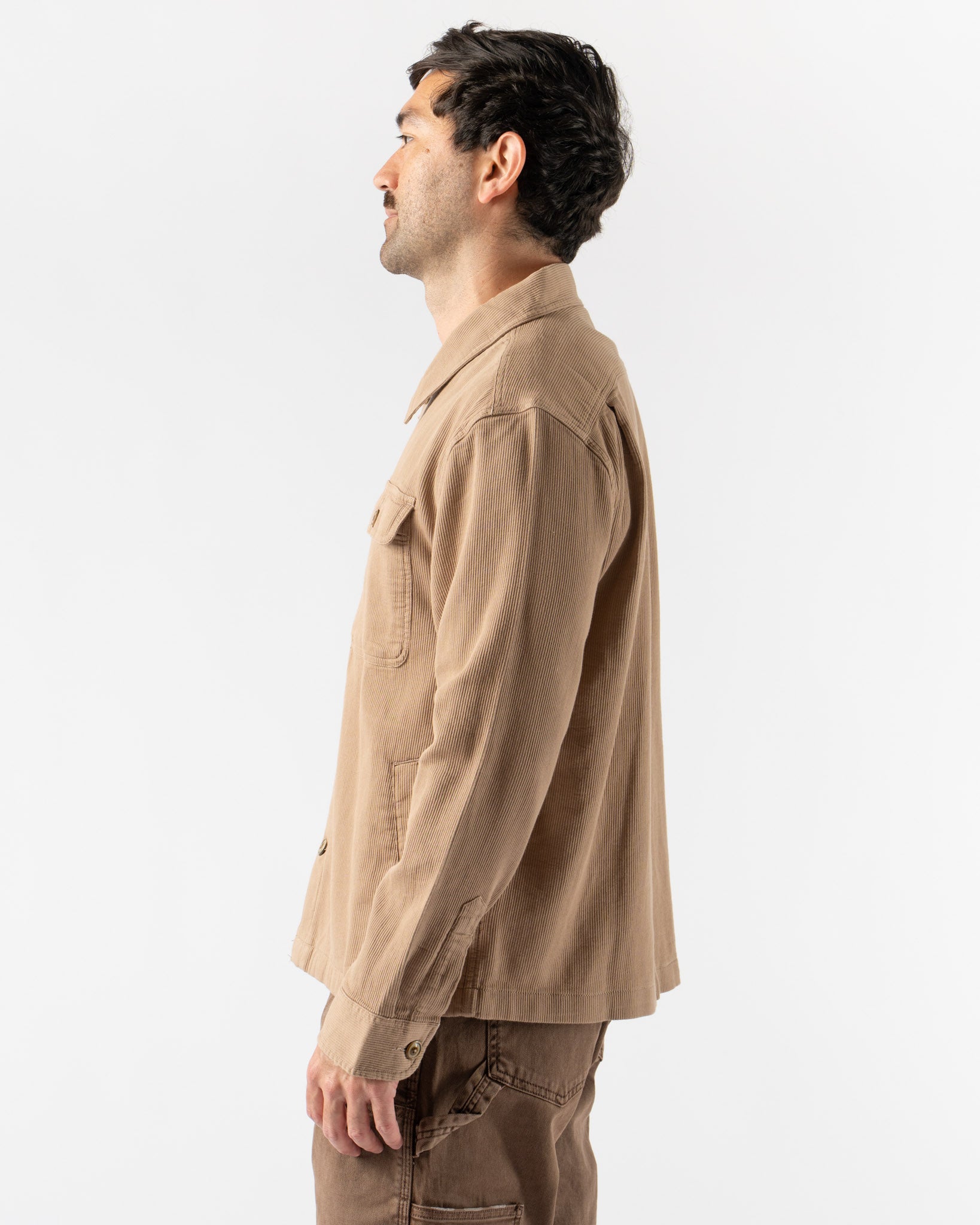 Corridor Bedford Cord Military Jacket in Khaki