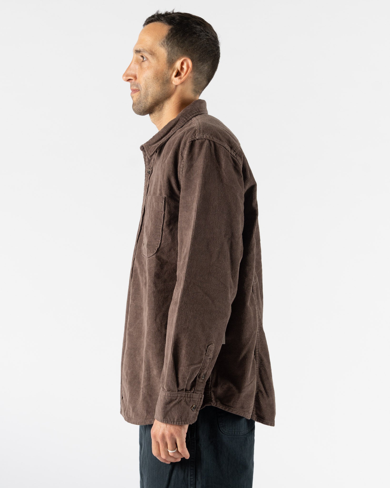 Corridor Cord LS Shirt in Brown