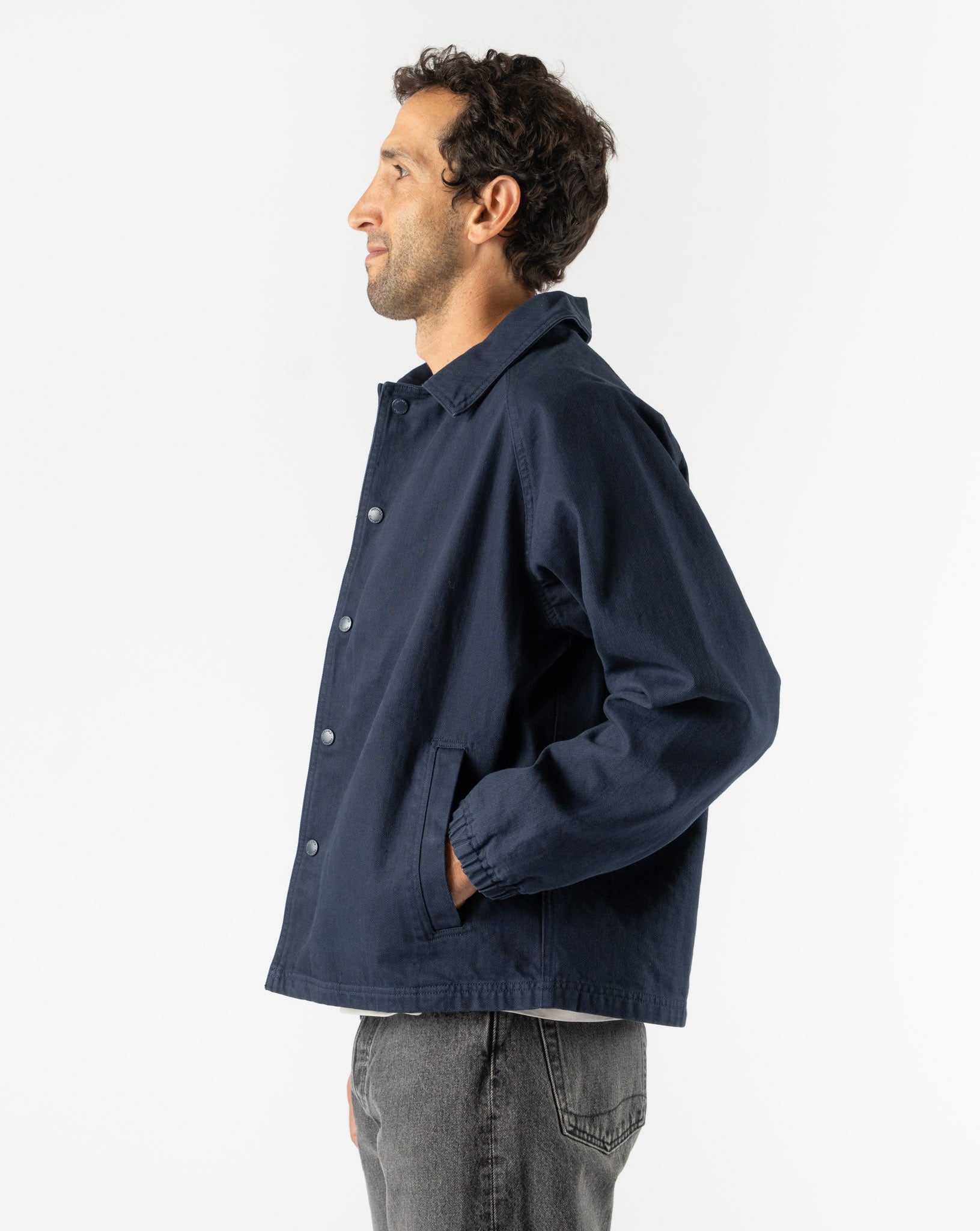 Corridor Garment Dyed Coaches Jacket in Navy