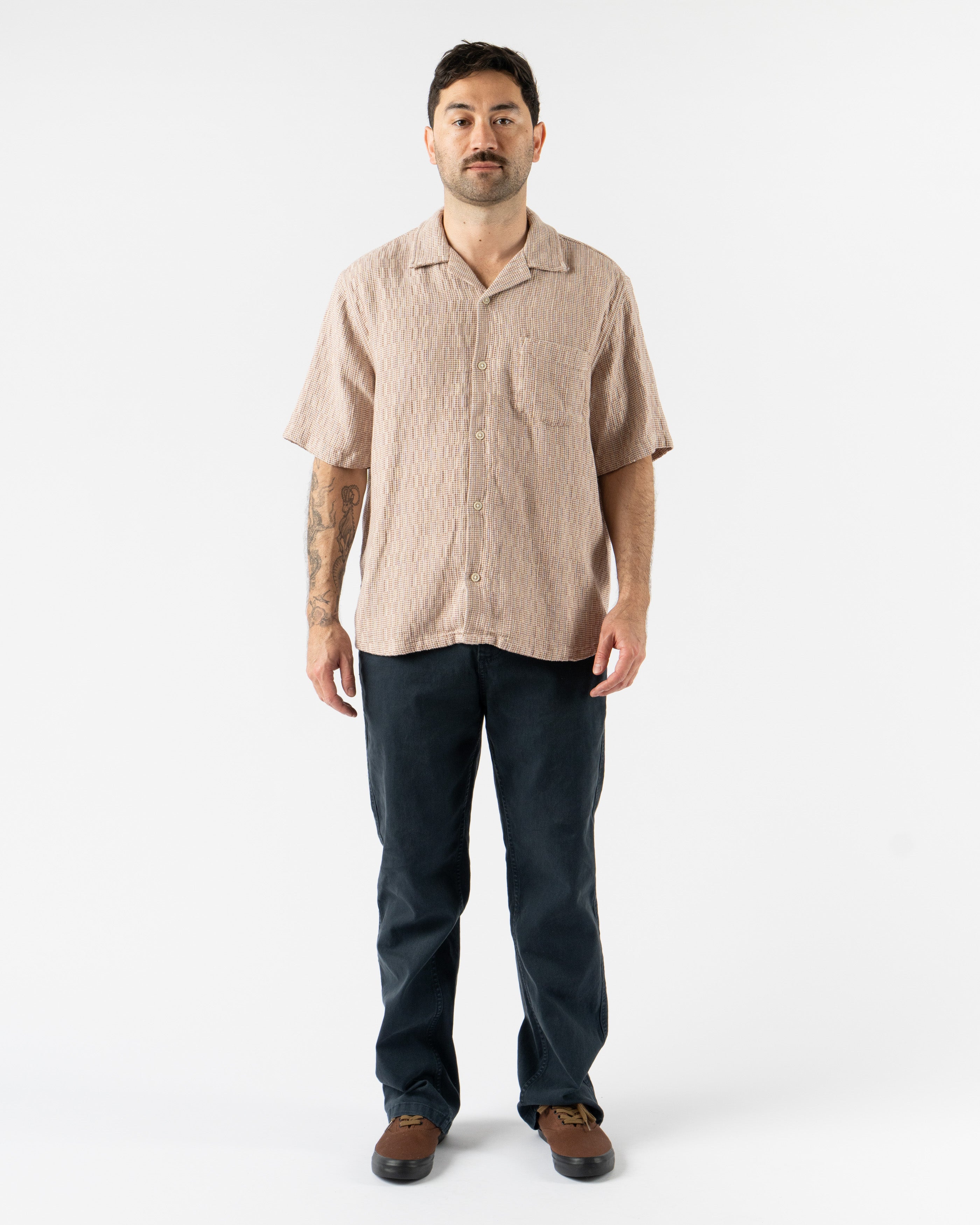Corridor Rainbow Weave SS Shirt in Pink