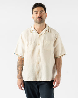 Corridor Rose Chain SS Camp Shirt in Natural