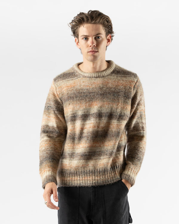 Corridor Space Dye Mohair Crewneck in Natural