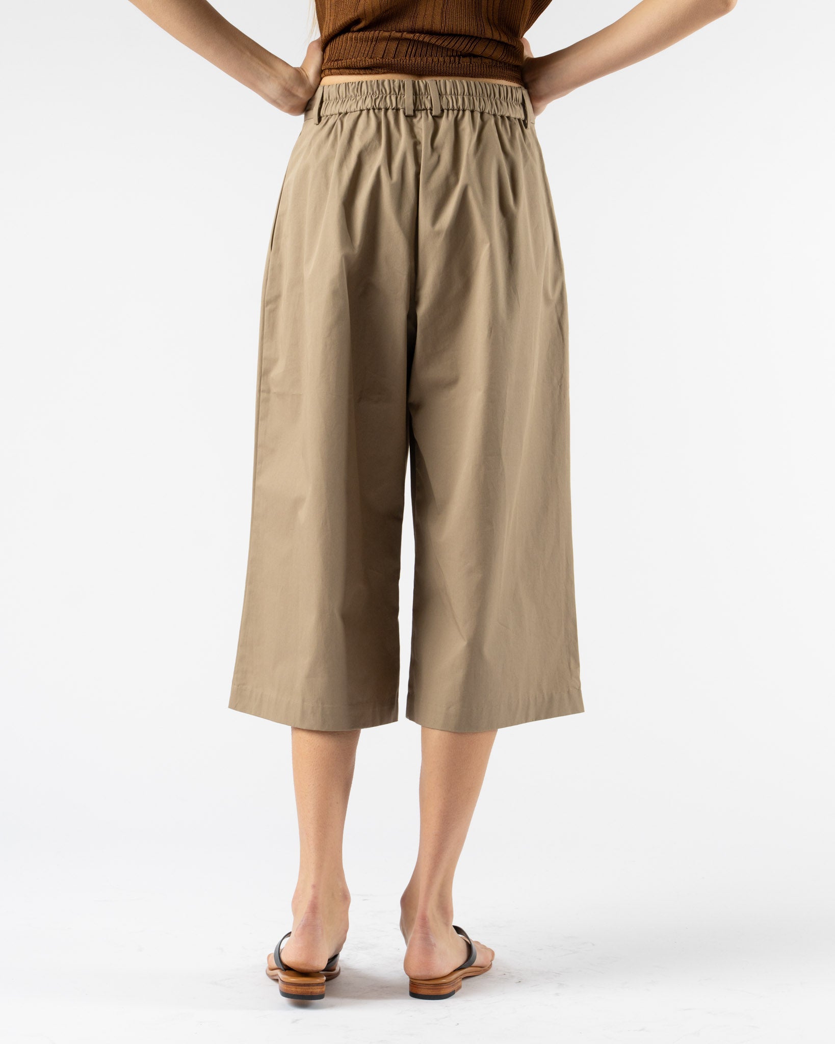 Cordera Cotton Capri Pants in Camel