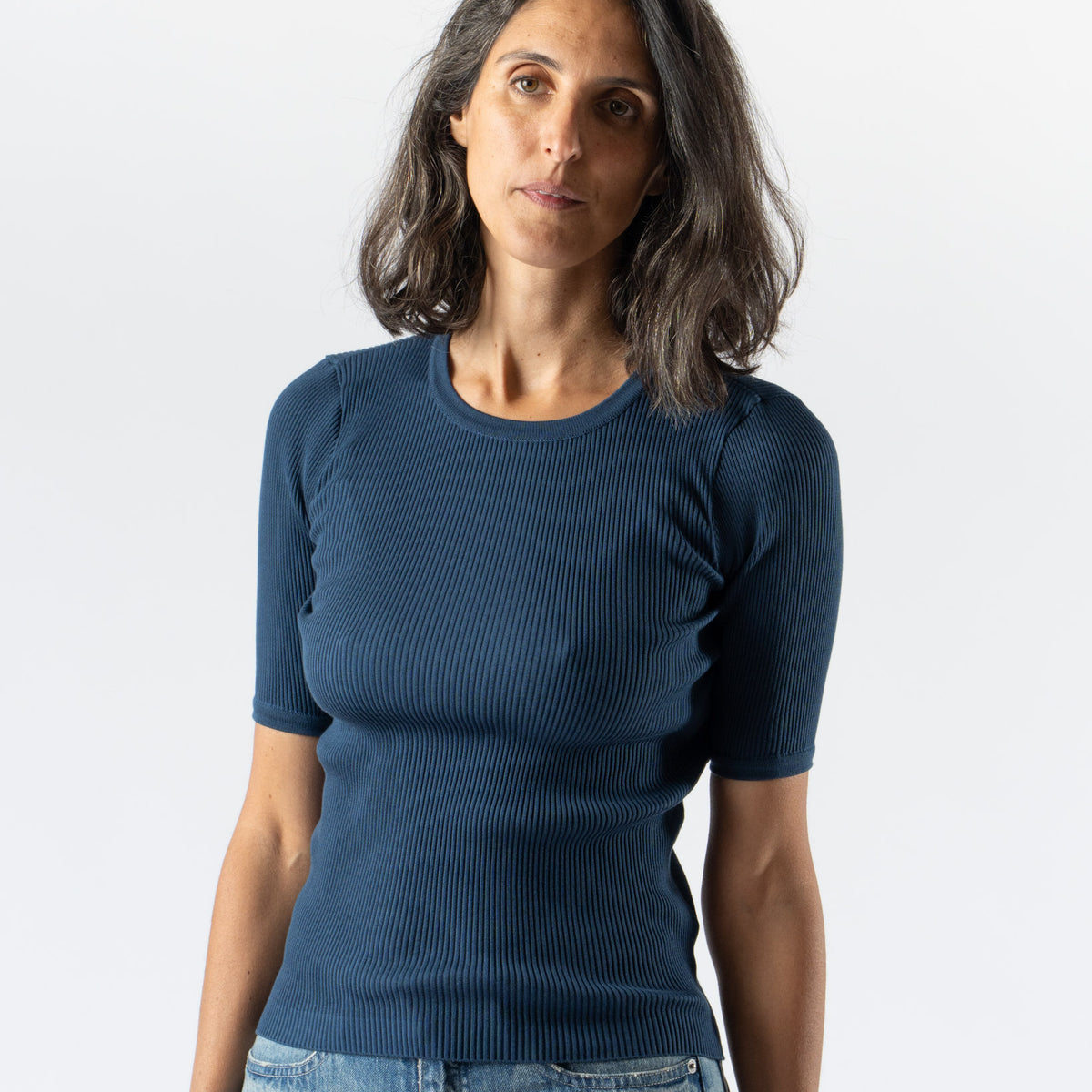 Cotton-High-Gauge-Rib-Knit-Tee 