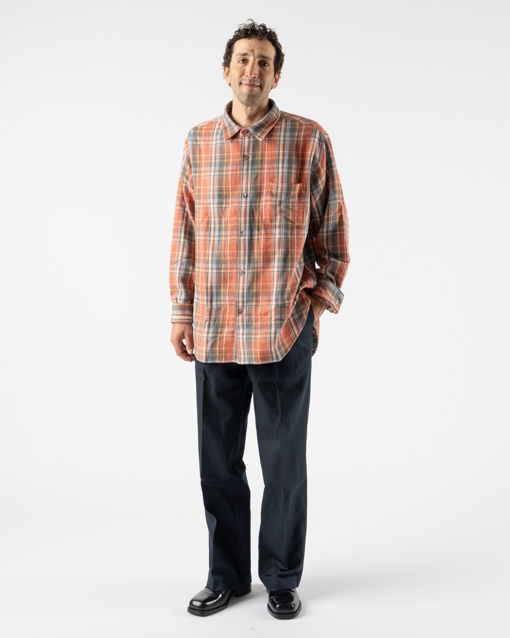 Aaron Levine Cotton Linen Flat Front Pant in Deep Navy