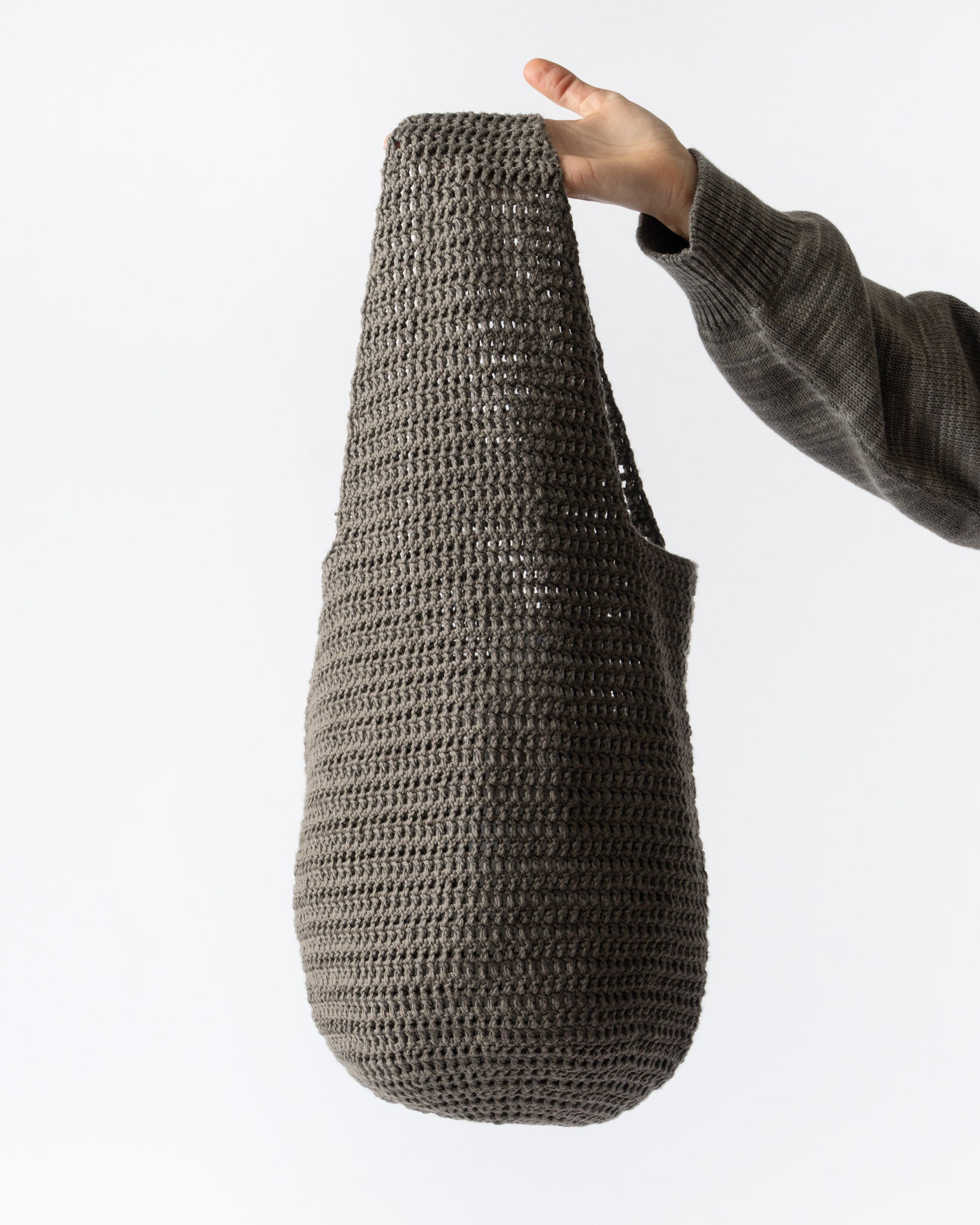 Lauren Manoogian Crochet Net Bag in Rock Curated at Jake and Jones