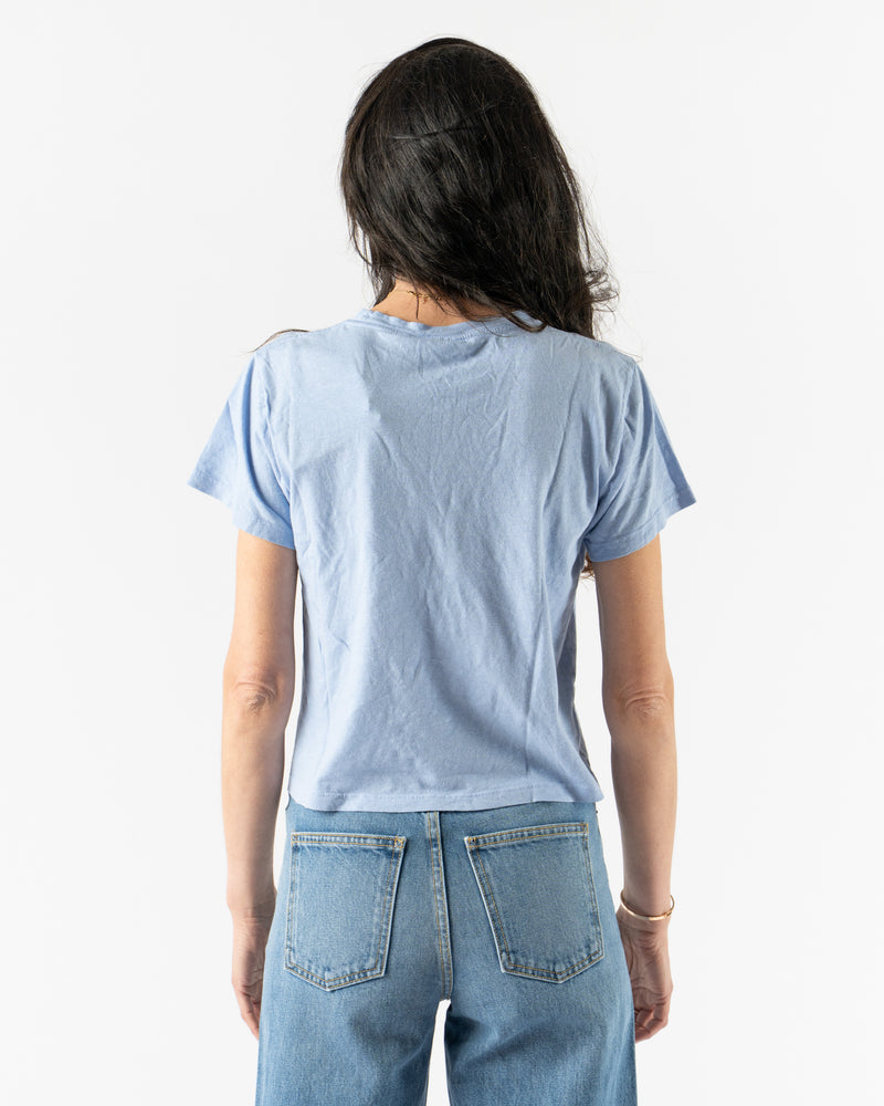 Jungmaven Cropped Ojai Tee in Coastal Blue