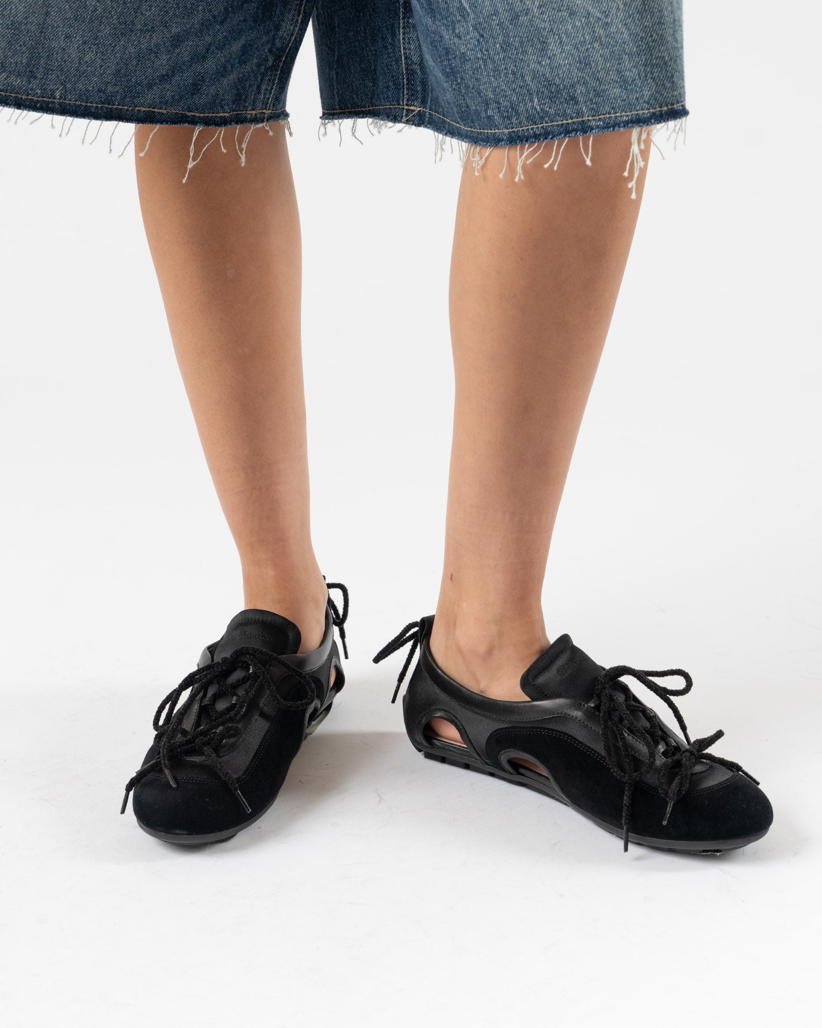 Simone Rocha Cutout Ballerina Grip Trainer in Black Curated at
