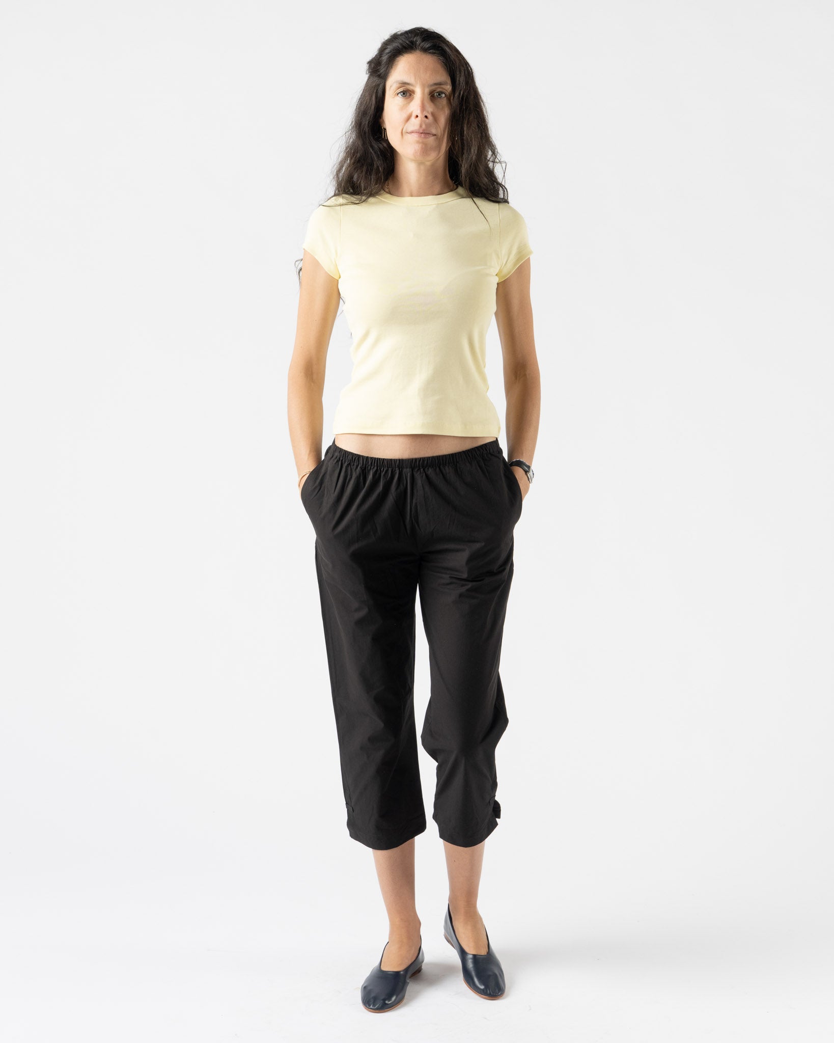 Deiji Studios Capri Pant in Black